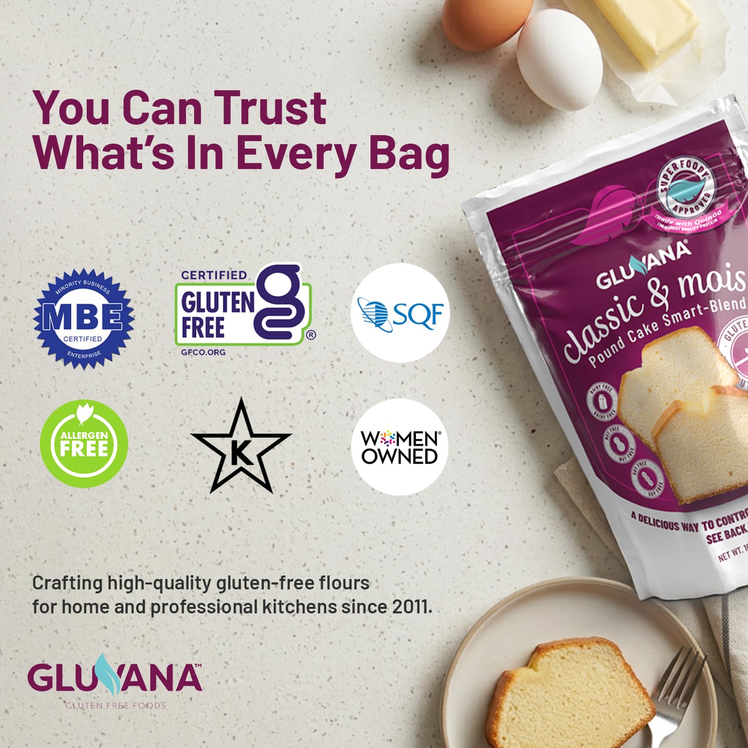 Gluvana Classic & Moist Gluten-Free Classic Pound Cake SmartBlend - Image 7
